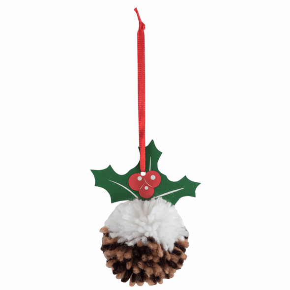 Trimits | Pom Pom Decoration Kit | Christmas Pudding