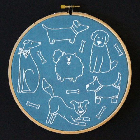 Hawthorn Handmade | Contemporary Embroidery Kit | Dandy Dogs