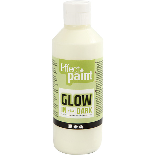 Creativ Company | Glow in the Dark Paint | Fluorescent Yellow | 250ml