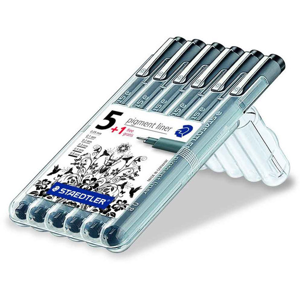 Staedtler 5 Pigment Pen Pack + 1 | Open Pack