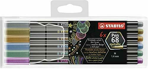 Stabilo 68 Metallic 6 Assorted Pens | Pack of 6 - Main