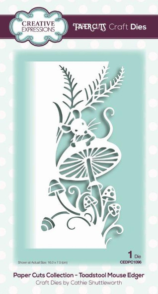 Creative Expressions | Craft Dies | Cathie Shuttleworth | Paper Cuts Collection | Toadstool Mouse Edger