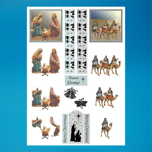 Craft UK Ltd | Die-cut Decoupage | Mary and Joseph and the three Wise Men