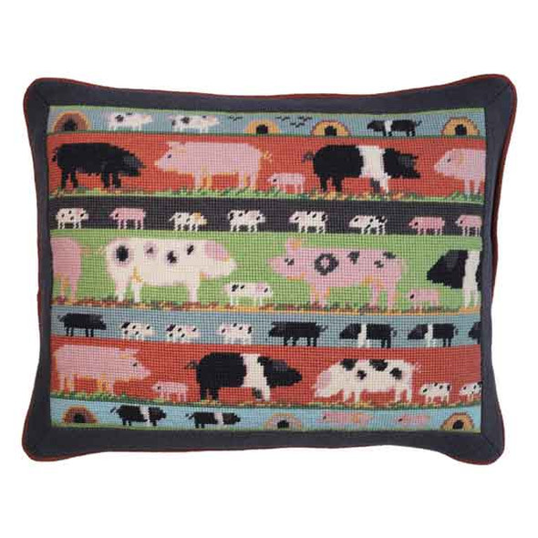 Pig Parade Tapestry Kit | 12"x16" (30cm x 41cm) | Jolly Red