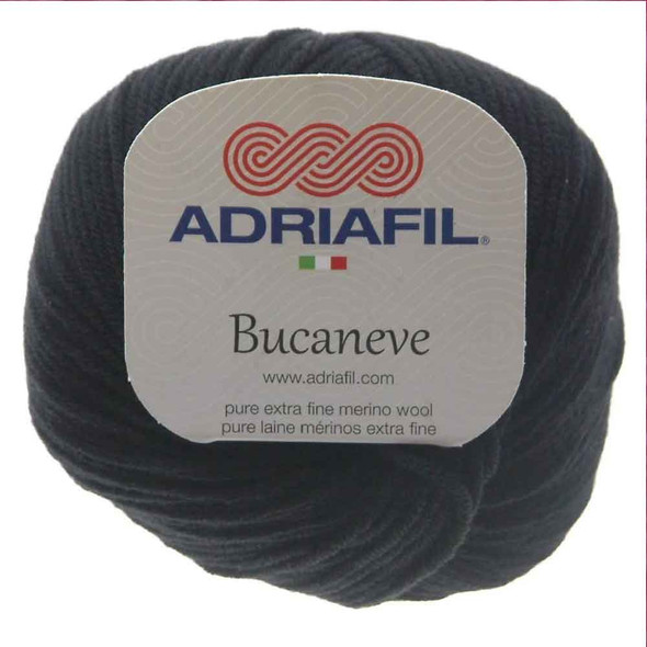 Adriafil Bucaneve DK Merino Knitting Yarn, 50g Balls | 01 Black