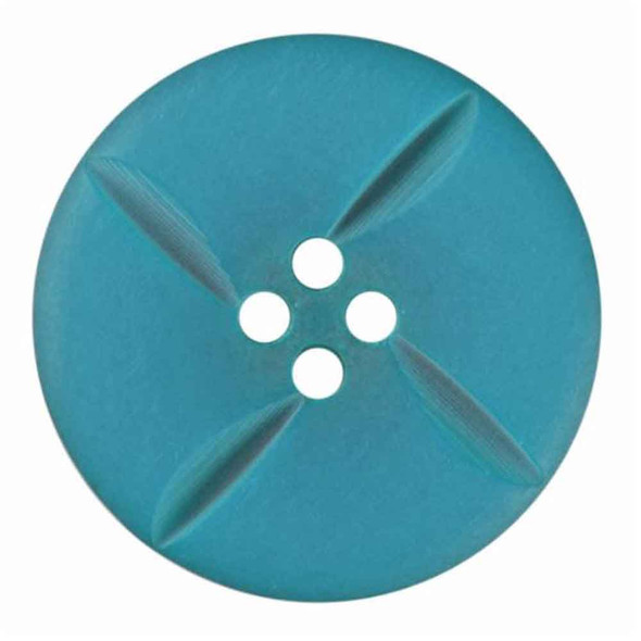 Classic Blue (17) Baked Bun 23mm Diameter Button | 4 Holes | Dill Buttons