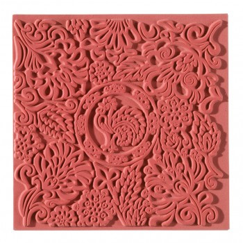  Rubber Texture Mats | 90 x 90mm | Efco, Creative Emotions | Floral Folklore