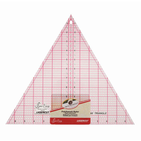 Edit a Product - Laser Cut, Printed 60° Triangle Patchwork Rule | 12" x 13⅞" | Sew Easy