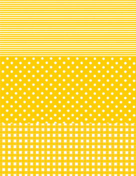 Decopatch Paper | Individual Sheets | 545 | Stripes, Spots and Squares in Yellow