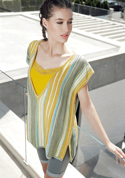 Havana Kaftan/Top Knitting Pattern | Adriafil Bon Ton 4 Ply | Digital Download - Main Image