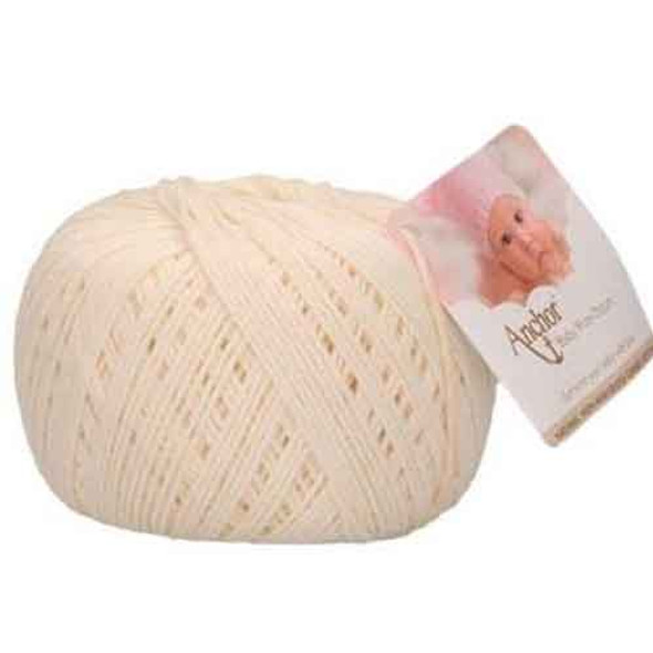 Anchor Baby Pure Cotton 4ply yarn | 50g balls | 106 Off White