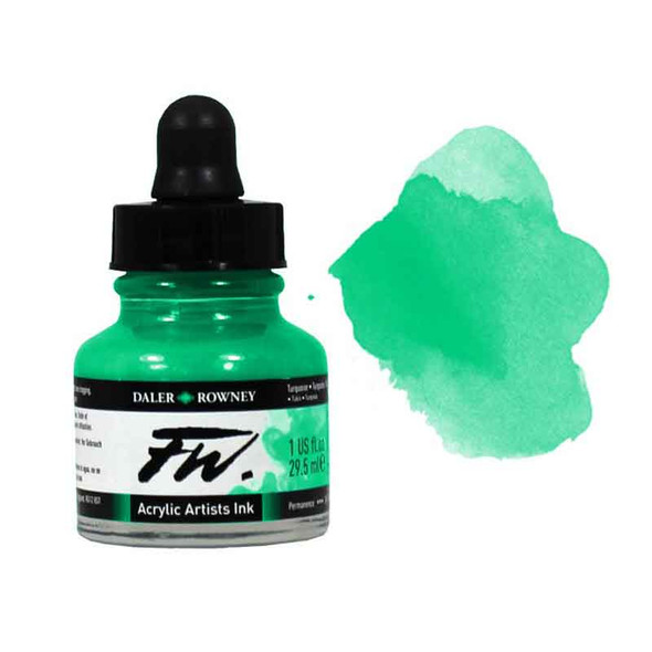 Daler Rowney | FW Acrylic Ink 29.5ml | Fluorescent Green