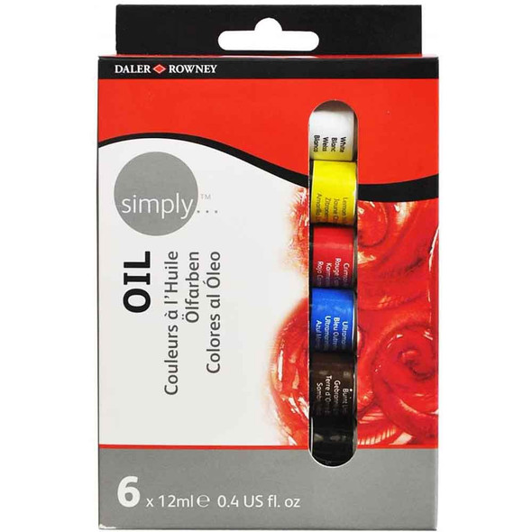 Daler Rowney | Simply Oil Paint Set 12ml | 6pc