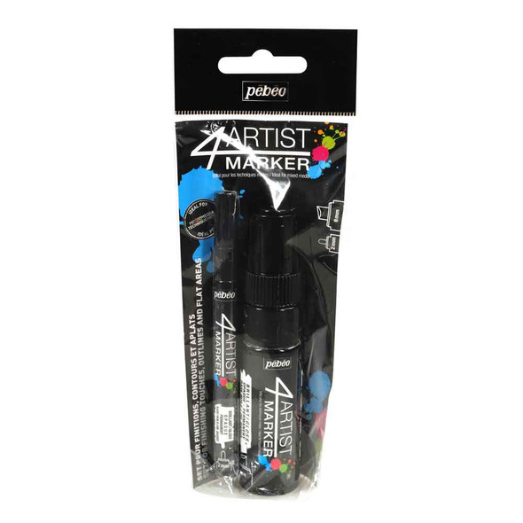 Pebeo 4Artist Marker Set Duo 2 + 8mm Black