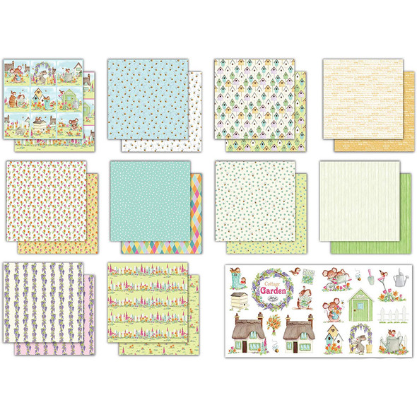 Cottage Garden | 6" x 6" Premium Paper Pad | Craft Consortium