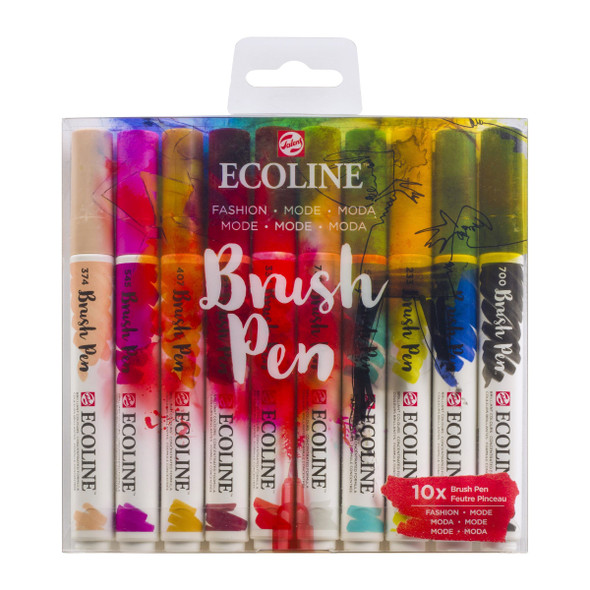 Ecoline | Watercolour Brush Pen Set | Fashion | Pack of 10 - Main Image