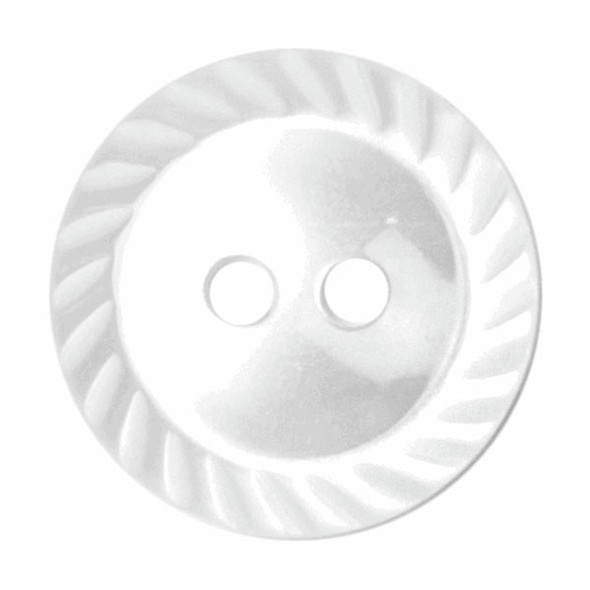 Pearl White Decor Edge Button | 16mm Diameter