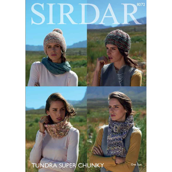 Sirdar Tundra Super Chunky Accessories Knitting Pattern | 8072 (PDF Download) - Main Image