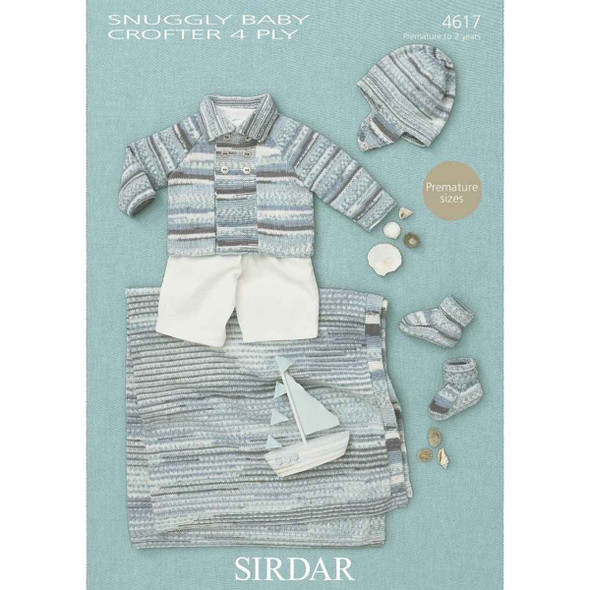 Sirdar Snuggly Baby Crofter 4Ply Knitting Pattern | 4617P (PDF Download) - Main Image