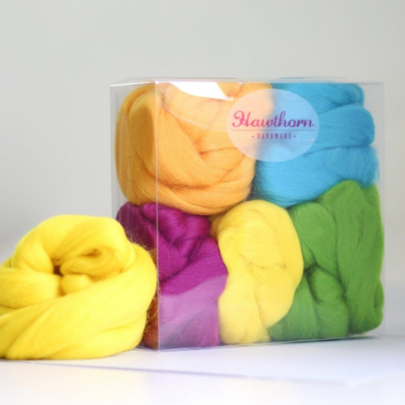 Hawthorn Handmade | Merino Felting Wool Bundle | Summer