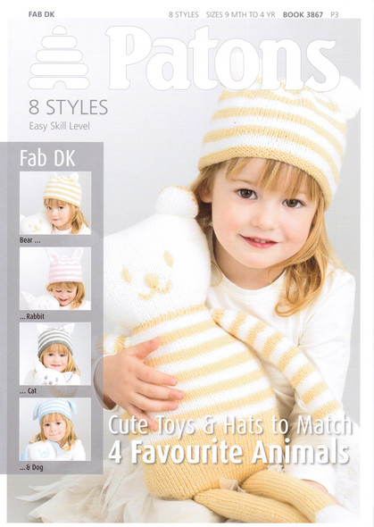 Book of Cute Toys and Hats to Match | Patons 3867