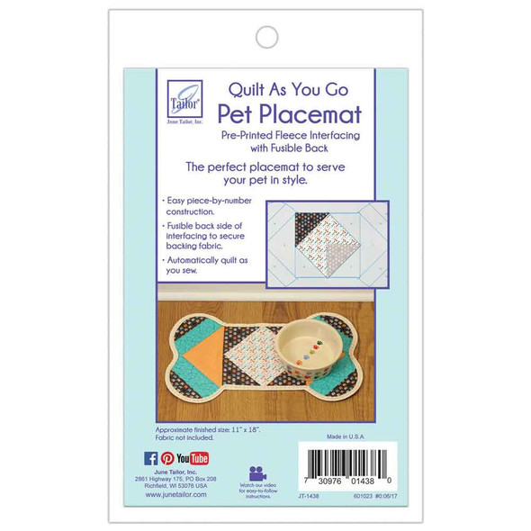 Quilt As You Go | Pet Placemats | June Tailor | Dog Bone