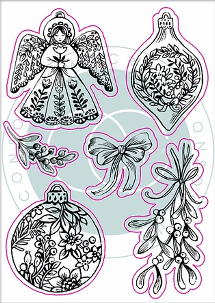 Noel | Clare Therese Gray | Craft Consortium | Decorations Stamp Set
