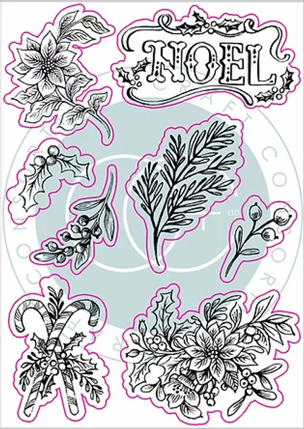 Noel | Clare Therese Gray | Craft Consortium | Flora Stamp Set