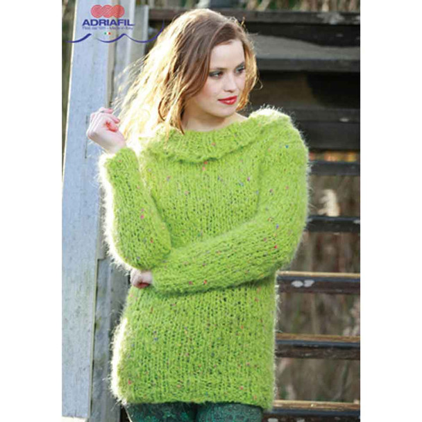 Odina Pullover/Top Knitting Pattern | Adriafil Olimpo Chunky Yarn | Digital Download - Main Image