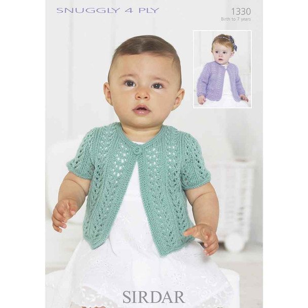 Lace Cardigans Knitting Pattern | Sirdar Snuggly 4 Ply 1330 | Digital Download - Main Image