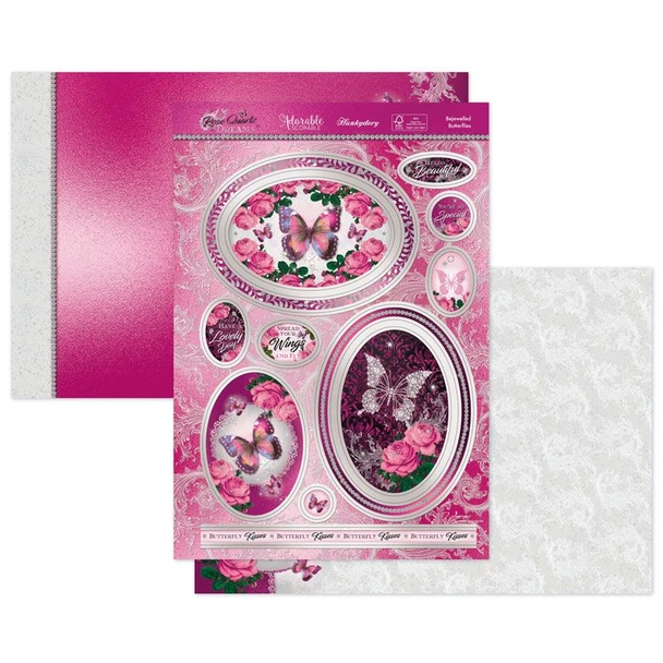 Bejewelled Butterflies | Luxury Topper Set | Rose Quartz Dreams | Hunkydory | Content