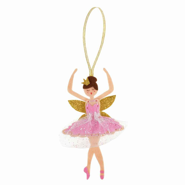 Sugar Plum Fairy Hanging Felt Decoration - Finished Kit