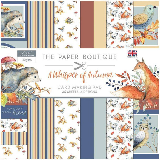 The Paper Boutique | A Whisper of Autumn | Card Making Pad | 12" x 12"