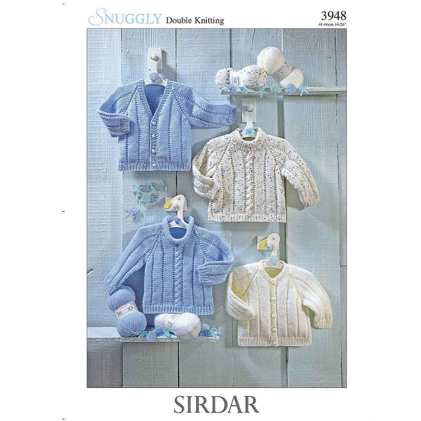 Baby/Boy's Sweaters and Cardigans Knitting Pattern | Sirdar Snuggly DK 3948 | Digital Download - Main Image