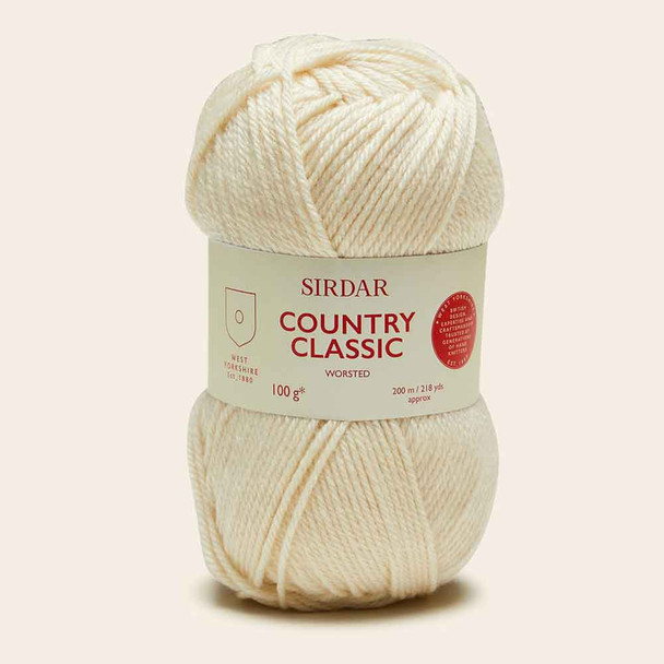 Sirdar Country Classic Worsted, 100g Balls | 659 Clotted Cream