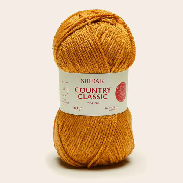 Sirdar Country Classic Worsted, 100g Balls | 677 Golden