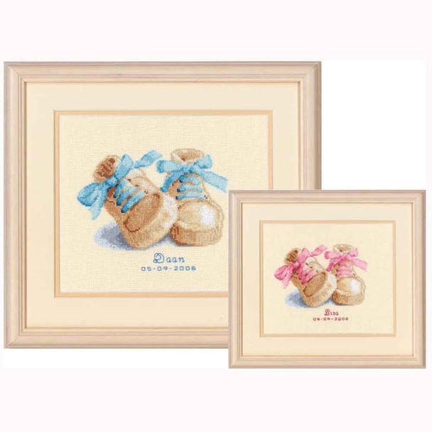 Vervaco | Counted Cross Stitch Kits | Birth Record | Booties - Main Image