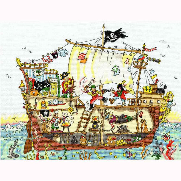 Bothy Threads Cross Stitch Kit | Pirate Ship