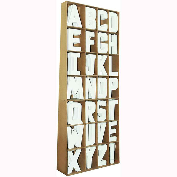 Decopatch White Letter Shapes | 20.5cm | Various Letters / Symbols - Main Image