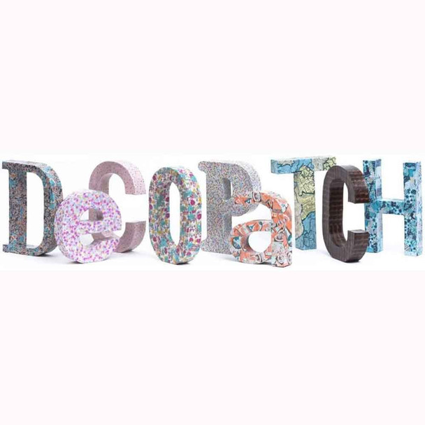 Decopatch White Letter Shapes | 20.5cm | Various Letters / Symbols