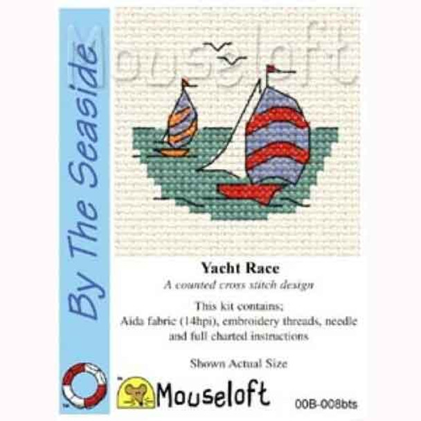 Mouseloft Mini Cross Stitch Kits | By the Seaside Series | Yacht Race