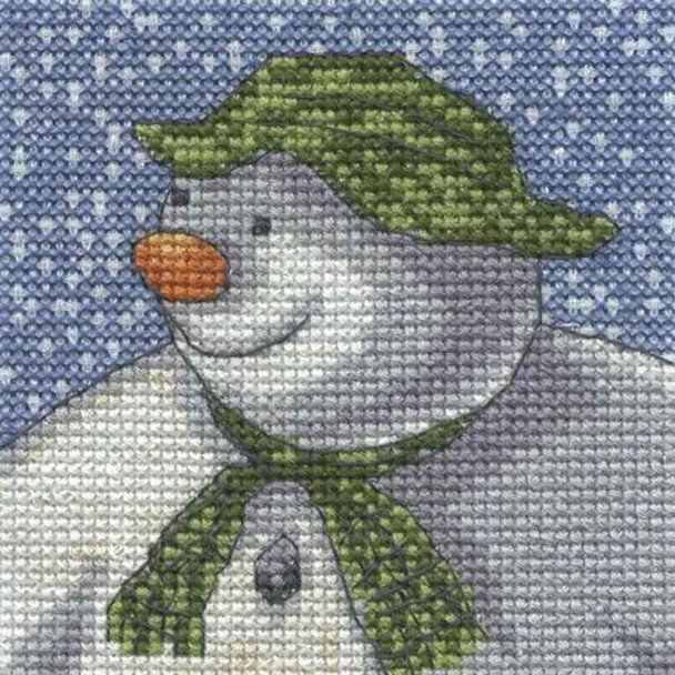 DMC The Snowman & The Snowdog Cross Stitch Kits | Its Snowing - Main Image