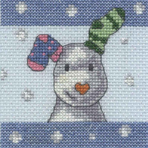 DMC | The Snowman & The Snowdog Cross Stitch Kits | Snowflakes with Dog - Main Image