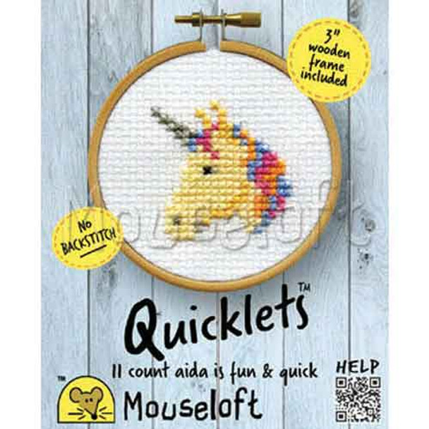 Mouseloft Mini Cross Stitch Kits | Quicklets | Unicorn