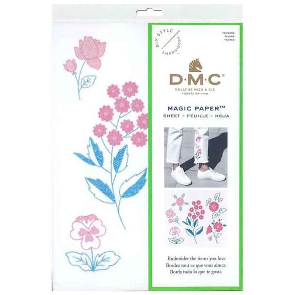 DMC | Magic Paper | A5 Embroidery Transfer Paper | Flowers