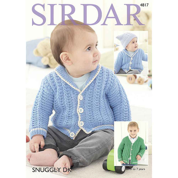 Baby/Children Cardigans Knitting Pattern | Sirdar Snuggly DK 4817 | Digital Download - Main Image