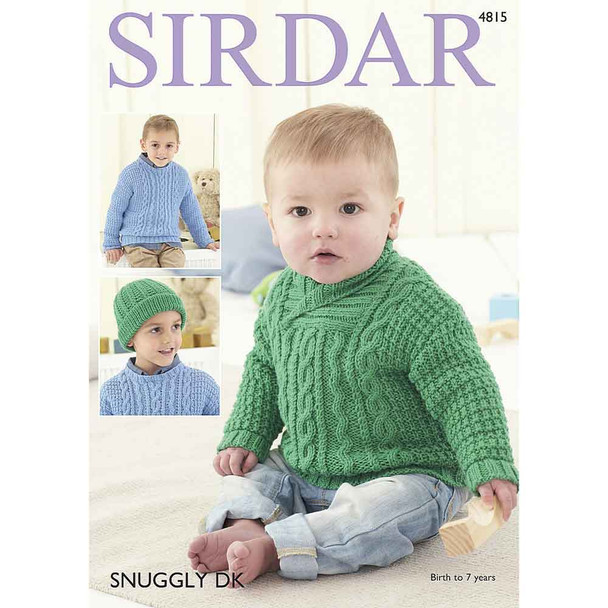 Baby/Children Sweaters Knitting Pattern | Sirdar Snuggly DK 4815 | Digital Download - Main Image