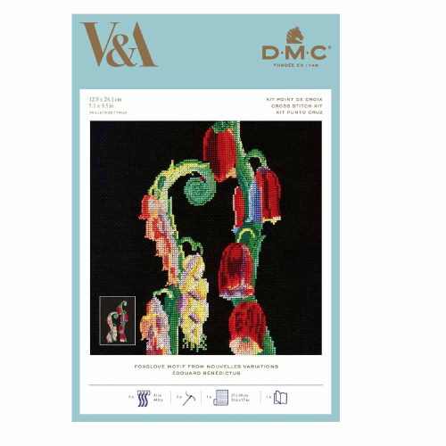 DMC | V&A Cross Stitch Kit | Foxglove Motif