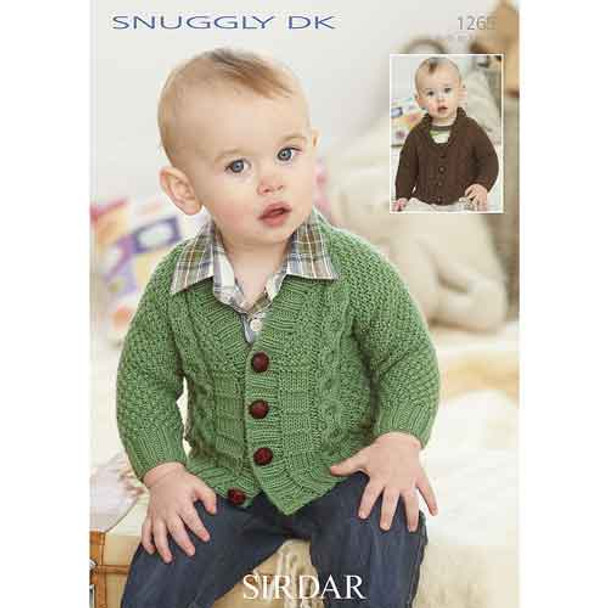 Boy's Cardigans Knitting Pattern | Sirdar Snuggly DK 1265 | Digital Download - Main Image