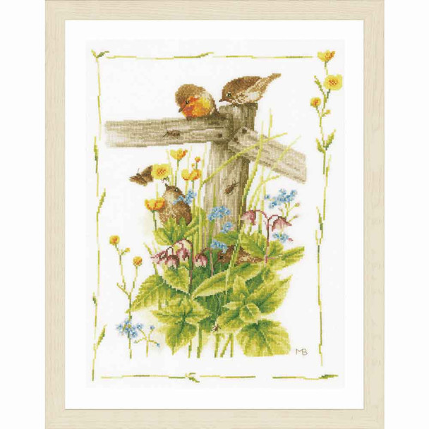 Lanarte | Evenweave Counted Cross Stitch Kit | Cosy Garden Corner - Main Image